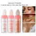 TENGLONG 3PCS Magic Highlighter Powder Stick Makeup Polvo De Hadas Fairy Highlight Patting Powder Body Brightens the Natural Three-dimensional Face Powder Blusher White+Pink+Brown - Buy Online on GoSupps.com