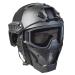 Airsoft Mask Heavy Duty Tactical Protective Mask with Anti-Fog Goggles Eye Protection and Tactical Fast Helmet Impact Resistant for Hunting Paintball CS Game BB Gun Shooting Black