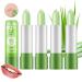4PCS Aloe Vera Lipstick Color Changing Lipstick Moisturizing Magic PH Jelly Lipstick Set for Women Tinted Lip Balm Long Lasting Waterproof Color Change Lip Gloss Makeup