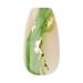 KISS imPRESS No Glue Mani Press-On Nails - Ballerina Coffin Shape Neutral/Green Medium Size 30 Nails + Accessories - Shop Internationally - Buy Online on GoSupps.com