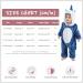 COOKY.D Unisex Winter Animal Hooded Baby Romper - Blue (3-6 months) - Buy Online on GoSupps.com