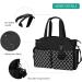 SONARIN Multi-Function Waterproof Baby Changing Tote Bag - Black | Large Capacity Diaper Bag with Pacifier Holder - Travel Satchel Messenger Bag - Buy Online on GoSupps.com