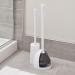 iDesign Una Toilet Bowl Brush and Plunger Combo Set - Bathroom Cleaning and Storage - White - Buy Online on GoSupps.com