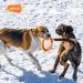 Laroo Indestructible Dog Frisbee | Floatable Flying Disc Toy for Medium Large & Small Dogs | Summer Pet Training - 18cm Orange - Buy Online on GoSupps.com
