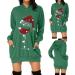 Yck-SAiWed Womens Ugly Christmas Wine Glass Print Hoodie Dress - Green, Medium - Buy Online on GoSupps.com
