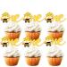 18pcs Honey Bee One Dessert Cupcake Topper Bumble Bee Garden Theme Decor Supplies Baby Shower Gender Reveal Announcement Happy Birthday Party Decorations Gold Glitter