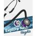 FriCARE Black Stethoscope for Nurses - Tunable Diaphragm MicroBeats Harmony Rainbow Chestpiece - Hear Heart & Lung Sounds Easily - International Shipping Available - Buy Online on GoSupps.com