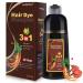 Meidu Dark Brown Hair Dye Shampoo 3 in 1 Semi Permanent Hair Color Shampoo for Gray Hair Coverage Treated Natural Herbal Plant Grey Cover For Women & Men 16.9 Fl Oz