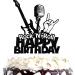 rock 'n' roll Cake Topper - 80s Themed Party Happy Birthday Cake Decor Rock and Roll Themed party supplies