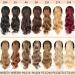 ShowCoco 32 Inch Flexible Wrap Around Ponytail Extension - Long Curly Synthetic Hairpiece for Women - 1B Color (100g) - Buy Online on GoSupps.com