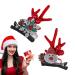 Christmas Antler Hair Clip - Santa Claus Reindeer Ears Barrettes | Portable Reindeer Antlers Ears Barrettes for Family Women Santa Claus red corner
