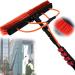 Window Cleaning Brush Equipment Water Fed Telescopic Brush Extendable Cleaner Conservatory Roof Photovoltaic Panel Cleaning Tool (Color : 24ft/7.2m) (20ft/6m)