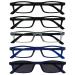 The Reading Glasses Company Black Matte Grey Navy Blue Readers Value 4 Pack Men Women Spring Hinges RRRR17-1173 +2.50