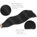 WENNALIFE 16 Jet Black Remy Tape In Human Hair Extensions - 20pcs, 50g | Colored Real Hair Extensions - Buy Online on GoSupps.com