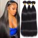 Human Hair Bundles 12 14 16 Inch Brazilian Hair Brazilian Real Hair Extensions Virgin Straight Hair Bundles Brazilian Human Hair Weaven Human Hair 300g Natural Black