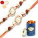 Ghasitaram Gifts Rakhi for Brother Rakhis Online - Set of 2 Om The Mystique of Truth Rakhi with 100 GMS of Dryfruits Mix Can 2 Rakhi with 100 gms of Dryfruits Mix Can