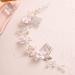 Deniferymakeup Flower Bride Wedding Hair Vine Comb Pearl Hair Accessories Leaf Bridal Headband Headpiece for Women and Girls (Silver) - Buy Online on GoSupps.com