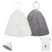 DGUSO 2 pieces sauna hat sauna hut felt saunahut funny for women and men sauna accessories in addition we offer a 18 * 25cm black cat storage bag (gray & white)