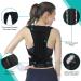 Breathable Back Brace Posture Corrector for Women and Men Back Straightener Hunchback Correction Lumbar Support Shoulder Neck Posture Support for Improve Back Posture Black M Black M - Buy Online on GoSupps.com