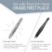 Professional Eyebrow Tweezer Set for Men and Women - Precision Slant and Pointed Tweezers with Case - Facial Hair and Splinter Removal Kit - Silver (4 PC-W) - Buy Online on GoSupps.com