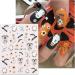 5D Halloween Nail Stickers 4 Sheets 5D Self-Adhesive Embossed Pink Nail Decal Ghost Pumpkin Nail Art Decoration Design Supplies - Buy Online on GoSupps.com
