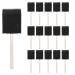 16 Pack Foam Paint Brushes Paint Sponges Brushes Sponge Paint Brush Foam Brushes for Painting Foam Brushes for Staining Sponge Brushes for Painting (Black)