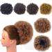 Afro Puff Drawstring Ponytail Synthetic Extension Short Kinky Curly Hair Ponytail Clip in Hair Extensions for Women Bun Ponytail Bun Hairpieces (Large T1B/30#) L T1B/30#