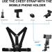 TELESIN Universal Action Camera Chest Strap Mount for iPhone Samsung GoPro Hero 12/11/10/9/8 Insta360 DJI Osmo Perfect Vlogging Kit for Smartphones - Buy Online on GoSupps.com