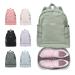 coofay Gym Backpack For Women Waterproof Backpack With Shoe Compartment Lightweight Travel Backpack Sports Backpack Small Gym Bag Light Green