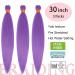 Light Purple Lavender Pre Stretched Braiding Hair 30 Inch - 3 Packs Yaki Texture Box Braid Extensions | Easy to Use Pre Feathered Braids for Summer - Buy Online on GoSupps.com