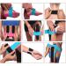 3 Rolls Waterproof Kinesiology Tape - Athletic Elastic Support for Knee Ankle Wrists & Muscle Pain Relief - Ideal for Gym Running Tennis Swimming & Football - Buy Online on GoSupps.com