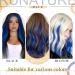 RUNATURE Blue Tape in Human Hair Extensions - 20 Inch Straight Colored Real Hair Glue Ins, 25g #Blue - Buy Online on GoSupps.com