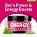 Energy Powder with Natural Caffeine | Focus & Brain Boost Nootropic | No Sugar No Crash | Matcha Guarana L-Theanine | Plant-Based Energy (20 Servings - Buy Online on GoSupps.com