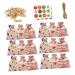 Alipis 1 Set Christmas Calendar Christmas Banner Wooden Decor Xmas Favor Bags Cotton Small Cloth Bag