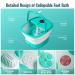 Niksa Collapsible Foot Spa Bath Massager - Heated Bubbles 6 Shiatsu Motors & Temperature Control - Pedicure Pedicure Tub with Acupressure Points for Stress Relief - Green - Buy Online on GoSupps.com