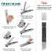 VOGARB Portable Nail Clippers for Thick Nails - Ultra Slim Folding Design with Safety Lock and File - Double Head Curved Trimmer for Toenail and Fingernail - Wide Jaw Opening Cutter (Black) - Buy Online on GoSupps.com