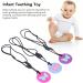 Buy Spyminnpoo Childhood Diseases Toys | 3Pcs Soft Silicone Chewing Chain for Babies - Portable Sweet Butterflies Pattern - Buy Online on GoSupps.com