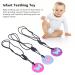 Buy 3Pcs Butterfly Pattern Baby Teething Toys Set - Soft Silicone Sensory Chew Necklaces for Infants - International Shipping Available! - Buy Online on GoSupps.com