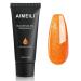 AIMEILI Poly Nail Extension Gel Orange Glitter Builder Nail Gel Hema Free Poly Nail Enhancement Nail Art Design DIY Salon Nail At Home Gift for Women Nail Gel - 030