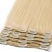Clip In Extensions Real Hair - 100% Remy 8 Pcs 18 Clips Thick Double Wefts 30cm 115g #613 Light Blonde - International Shipping - Buy Online on GoSupps.com