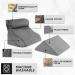 4PCS Axelrod Orthopedic Bed Wedge Pillow Set for Back, Neck, and Leg Pain Relief - Adjustable Ortho Pillows for Anti Snoring, Heartburn, Acid Reflux - Grey - Buy Online on GoSupps.com