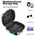 Abstract Blue Plaid Period Bag - Sanitary Napkin Storage & Travel Makeup Pouch - Buy Online on GoSupps.com