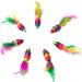 Chiwava 24PCS 5 Rattle Cat Toys with Feather Rainbow Rope - Interactive Mouse Kitten Toy - Buy Online on GoSupps.com