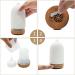 Essential Oil Diffuser Humidifier 100ML - Aromatherapy Ceramic Diffuser Wood Grain with 7-Color Night Light for Home Office Decor - A-White Wood Grain - Buy Online on GoSupps.com