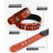 Handmade Leather Dog Collar 5cm Wide - Luxurious & Robust for Large/Medium Breeds - Soft Orange Neck Band (57-67.5cm) - Buy Online on GoSupps.com