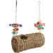 Durable Bird Grass Woven Swing with Hooks - Fun Chew Toys for Parrots Budgies Lovebirds & Finches - Ideal Bird Cage Accessory - Buy Online on GoSupps.com