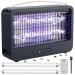Insect destroyer Electrically double -sided grille fly trap electrically with remote control 4000V mosquito trap Effective detection range 100 m Suitable for kitchen bedroom office (gray