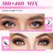 DIY Eyelash Clusters Extensions Kit - Individual False Lashes with Bond & Seal Comfortable & Soft At Home Applicator - 280pc D030 & D040 - Buy Online on GoSupps.com