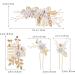 Didiseaon Flower Bridal Combs Bridal Flower Hair Accessory Rhinestone Hairpin Rhinestones Wedding Side Comb Handmade Flower Pearl Hairpin for Wedding Bridal - Buy Online on GoSupps.com