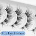 Veleasha Fluffy Wispy Faux Mink Eyelashes - 10 Pairs Criss-Cross False Lashes for Fox Eye Look | International Shipping Available - Buy Online on GoSupps.com
